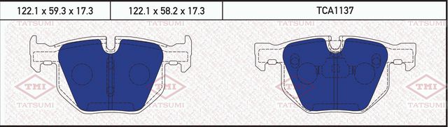 Колодки тормозные BMW 5 (E60) 03- задн. (Tatsumi). Артикул TCA1137