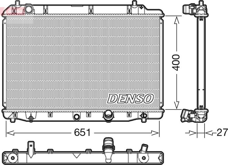 Радиатор охлаждения двигателя Denso. Артикул DRM40036