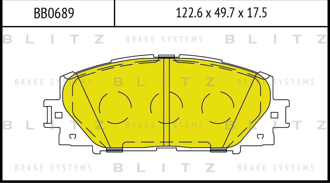 Колодки тормозные дисковые передние (Blitz). Артикул BB0689