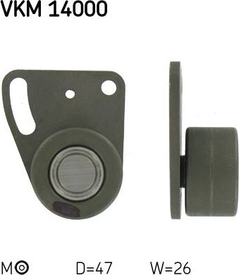 Натяжной ролик (натяжитель) ремня ГРМ SKF. Артикул VKM 14000