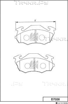 Тормозные колодки MK Kashiyama. Артикул D7026
