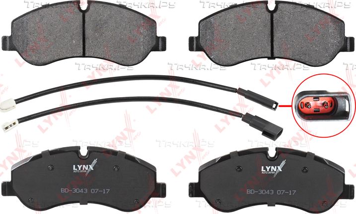 Тормозные колодки LYNXauto передние для Ford Transit VIII 2013-2026. Артикул BD-3043