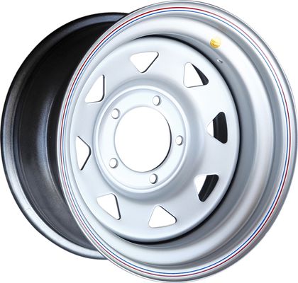 Колёсный диск OFF-ROAD Wheels усиленный стальной серебристый 5x139,7 8xR16 d110 ET-19 (треуг. мелкий) для УАЗ Патриот 2005-2015. Артикул 1680-53910SL-19A17