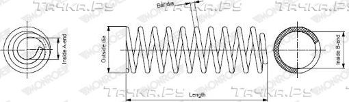 Пружина подвески Monroe OESpectrum задняя для Toyota Land Cruiser 80 1990-1997. Артикул SP0593