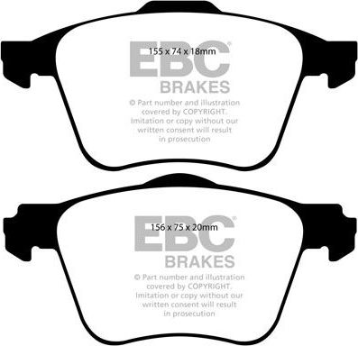 Тормозные колодки EBC Brakes. Артикул DP21914