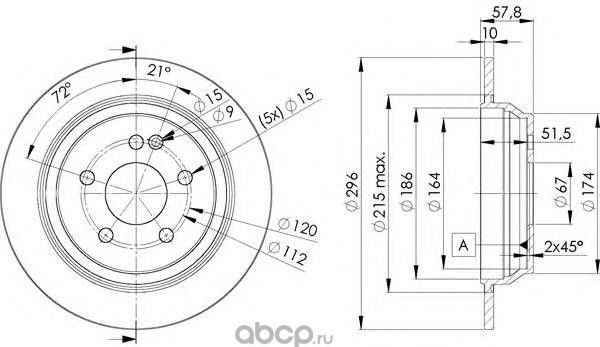 Диск тормозной MB Vito 03- (Icer). Артикул 78bd0416