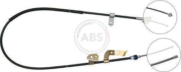 Трос ручника (тросик ручного тормоза) ABS задний левый для Citroen C1 I 2005-2014. Артикул K19907