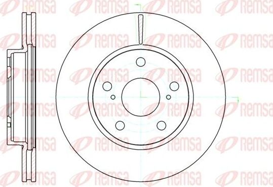 Тормозной диск Remsa передний для Toyota Corolla E140, E150 2006-2014. Артикул 61122.10