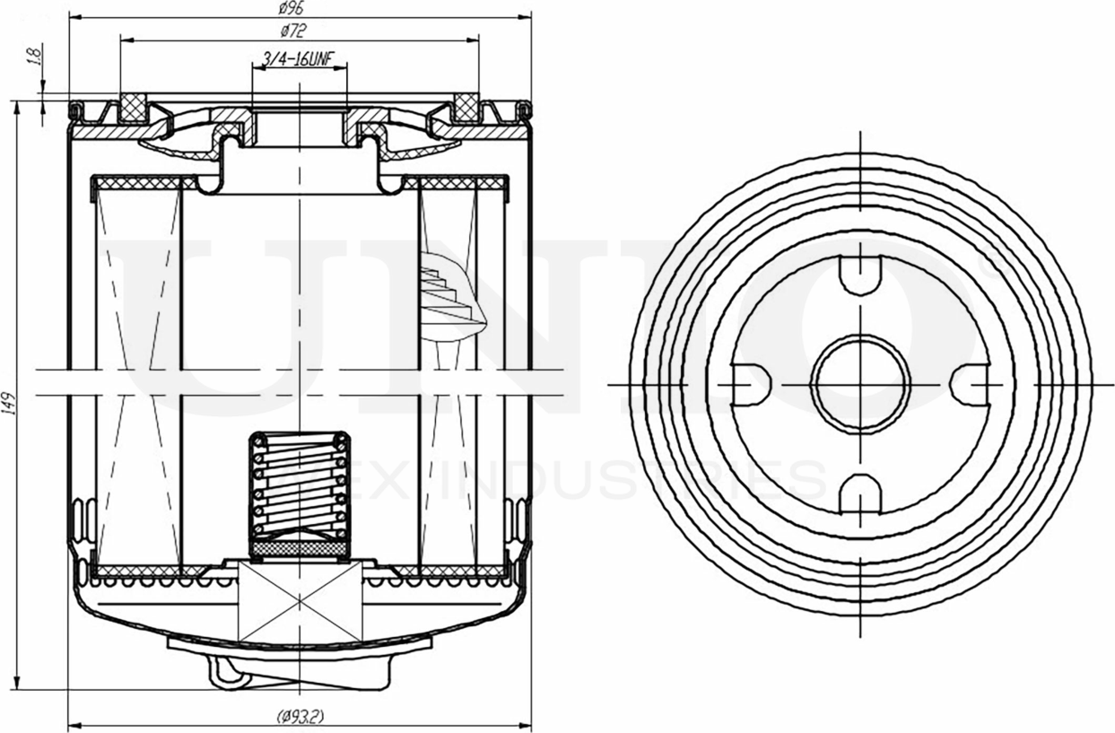 Фильтр масляный (Unio). Артикул FLT-20066