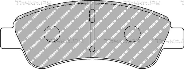 Тормозные колодки FERODO RACING DS2500 для Citroen C-Elysee I 2012-2026. Артикул FCP1399H