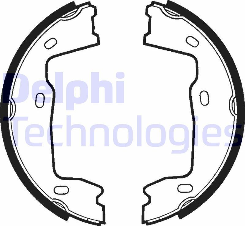 Тормозные колодки (стояночная тормозная система) Delphi. Артикул LS1381