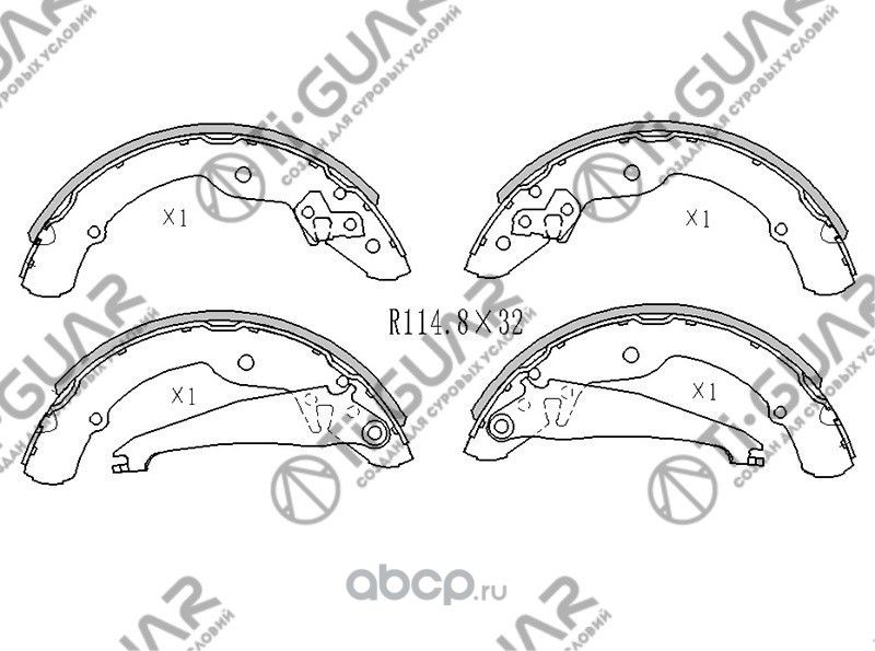 Тормозные колодки (TI-Guar). Артикул TG8639
