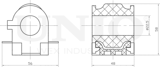 Втулка стабилизатора (Unio). Артикул RMP-10112