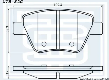 Колодки тормозные зад (Starke). Артикул 173520