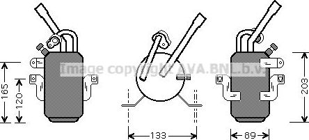 Осушитель кондиционера AVA для Ford Focus I 1998-2005. Артикул FDD311