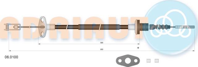 Трос сцепления Adriauto для Daewoo Matiz I 1998-2015. Артикул 06.0100