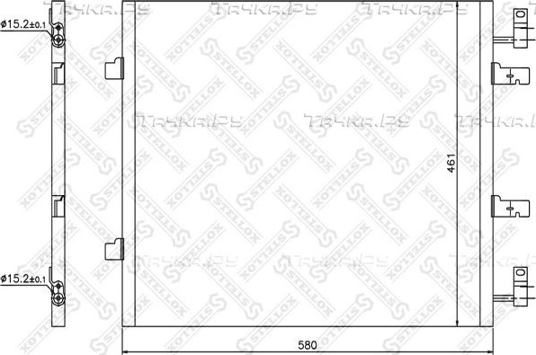 Радиатор кондиционера (конденсатор) Stellox. Артикул 10-45666-SX