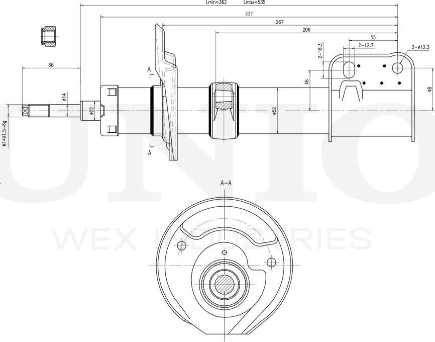 Амортизатор подвески (Unio). Артикул SAB-10288