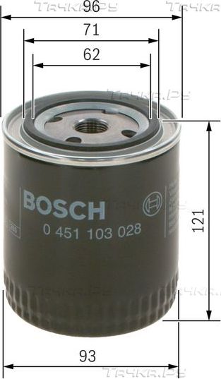 Масляный фильтр Bosch. Артикул 0 451 103 028