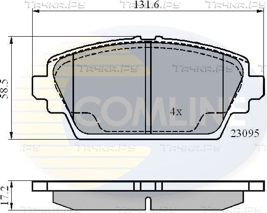 Тормозные колодки Comline Comline передние для Nissan Primera P12 2002-2008. Артикул CBP0802