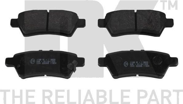 Тормозные колодки NK. Артикул 222265