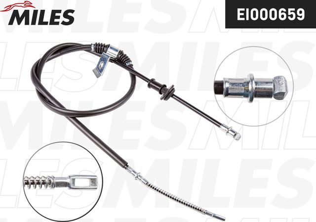 Трос ручника (тросик ручного тормоза) Miles. Артикул EI000659