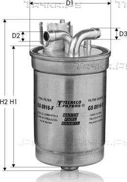 Топливный фильтр Tecneco Filters для Audi A6 II (C5) 1997-2005. Артикул GS8916F
