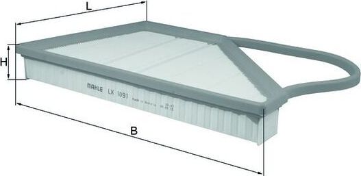 Воздушный фильтр Mahle левый для Bentley Continental Flying Spur 2005-2013. Артикул LX 1091