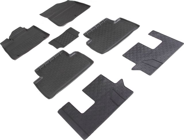 Коврики резиновые Seintex с высоким бортиком для салона Kia Sorento IV 2020-2026. Артикул 95383