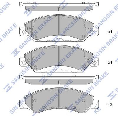 Тормозные колодки Sangsin Hi-Q. Артикул SP4027