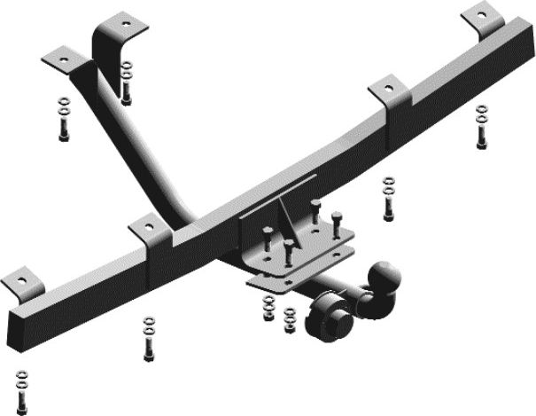 Фаркоп Трейлер для Chevrolet Niva 2002-2020. Артикул 2123.P