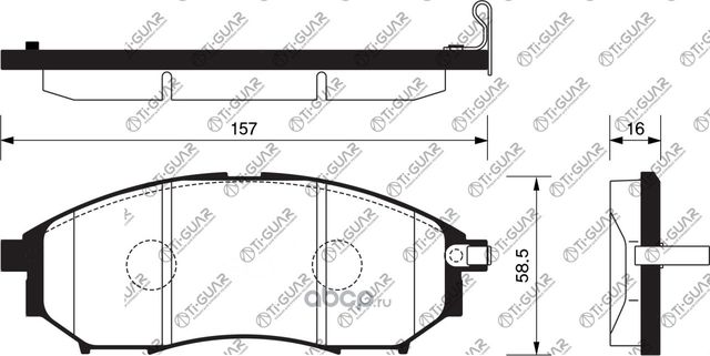 Тормозные колодки (TI-Guar). Артикул TG2444