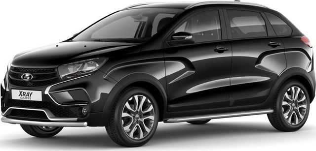 Защита порогов PT Group с алюминиевой площадкой d51 для Lada Xray Cross 2018-2026. Артикул LXC220302