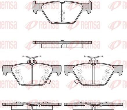 Тормозные колодки Remsa задние для Subaru Levorg 2015-2026. Артикул 1638.02