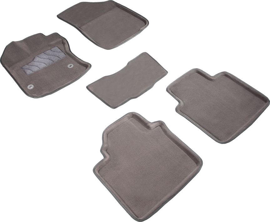Коврики Seintex 3D ворсовые для салона Toyota Venza I 2008-2012 Серые. Артикул 85622
