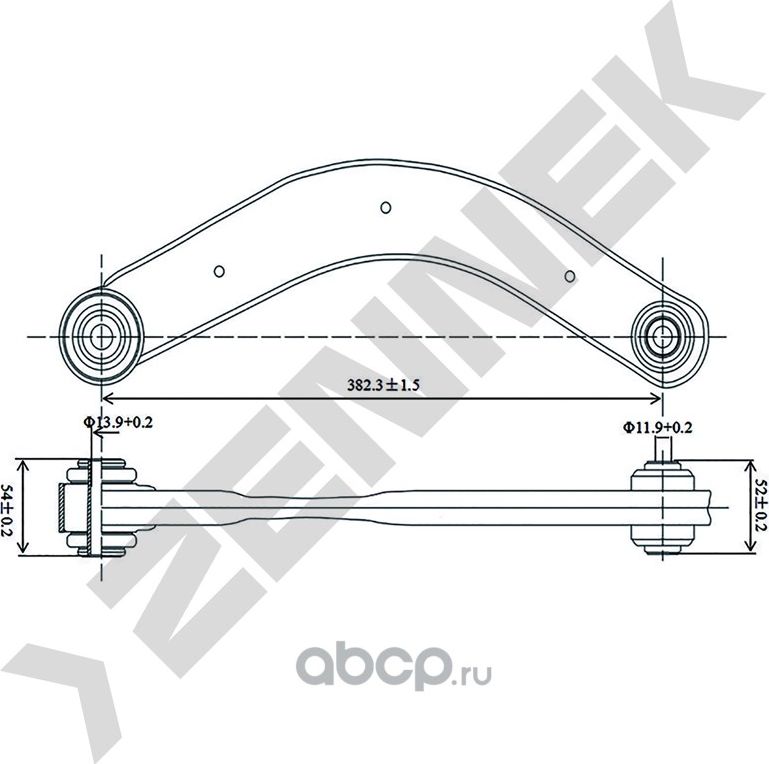 РЫЧАГ ЗАДНИЙ ВЕРХНИЙ ЛЕВЫЙ/ПРАВЫЙ OPEL VECTRA 04 (Zennek). Артикул DCA0079