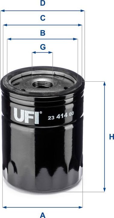Масляный фильтр UFI. Артикул 23.414.00