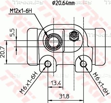 Тормозной цилиндр TRW (Чугун). Артикул BWF125