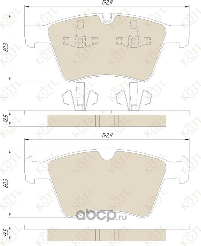 Колодки тормозные дисковые передние к-т MERCEDES GL X164 4.2-5.0/ML W164 5.0/R W24 (Kotl). Артикул 1797kt