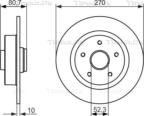 Тормозной диск Bosch задний для Renault Megane II 2005-2009. Артикул 0 986 479 607