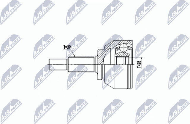 Шрус внутренний (граната) NTY передний для Opel Vivaro B 2014-2018. Артикул NPZ-PL-041