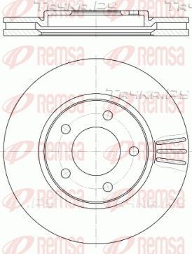 Тормозной диск Remsa передний для Chrysler Voyager IV 2000-2008. Артикул 61047.10