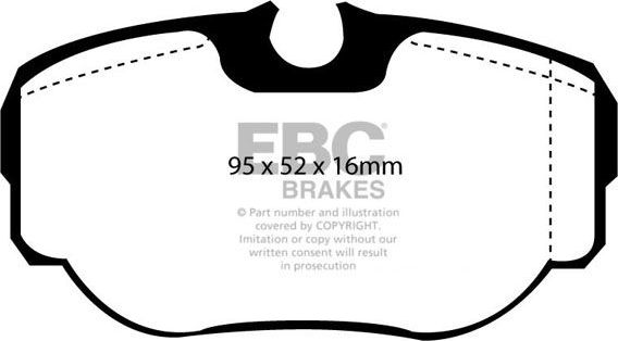 Тормозные колодки EBC Brakes для Land Rover Range Rover II 1994-2002. Артикул DP61038