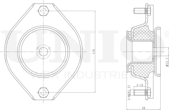 Опора амортизационной стойки (Unio). Артикул RMP-13105