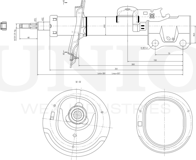 Амортизатор подвески (Unio). Артикул SAB-10326