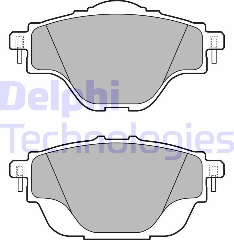 Тормозные колодки Delphi (Low-Metallic). Артикул LP2509
