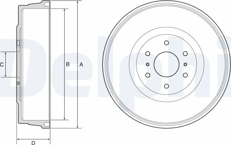 Тормозной барабан Delphi. Артикул BF623