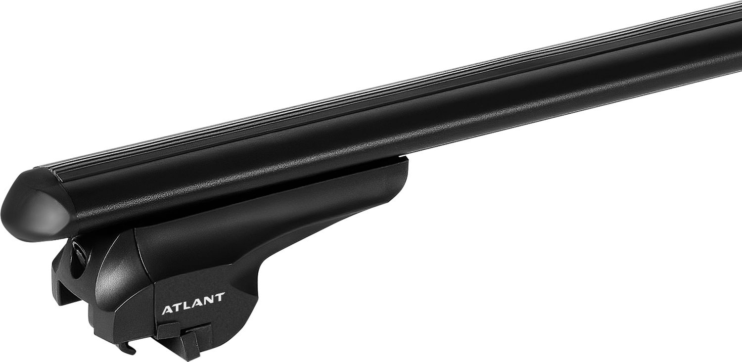 Багажник на интегрированные рейлинги Атлант (тип F) для Haval Jolion 2021-2026 (Аэродинамические дуги ЧЕРНЫЕ). Артикул 7008-6028