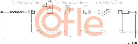 Трос ручника (тросик ручного тормоза) Cofle. Артикул 92.17.1438