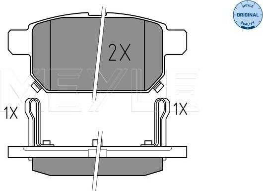Тормозные колодки Meyle Original. Артикул 025 252 5814/W
